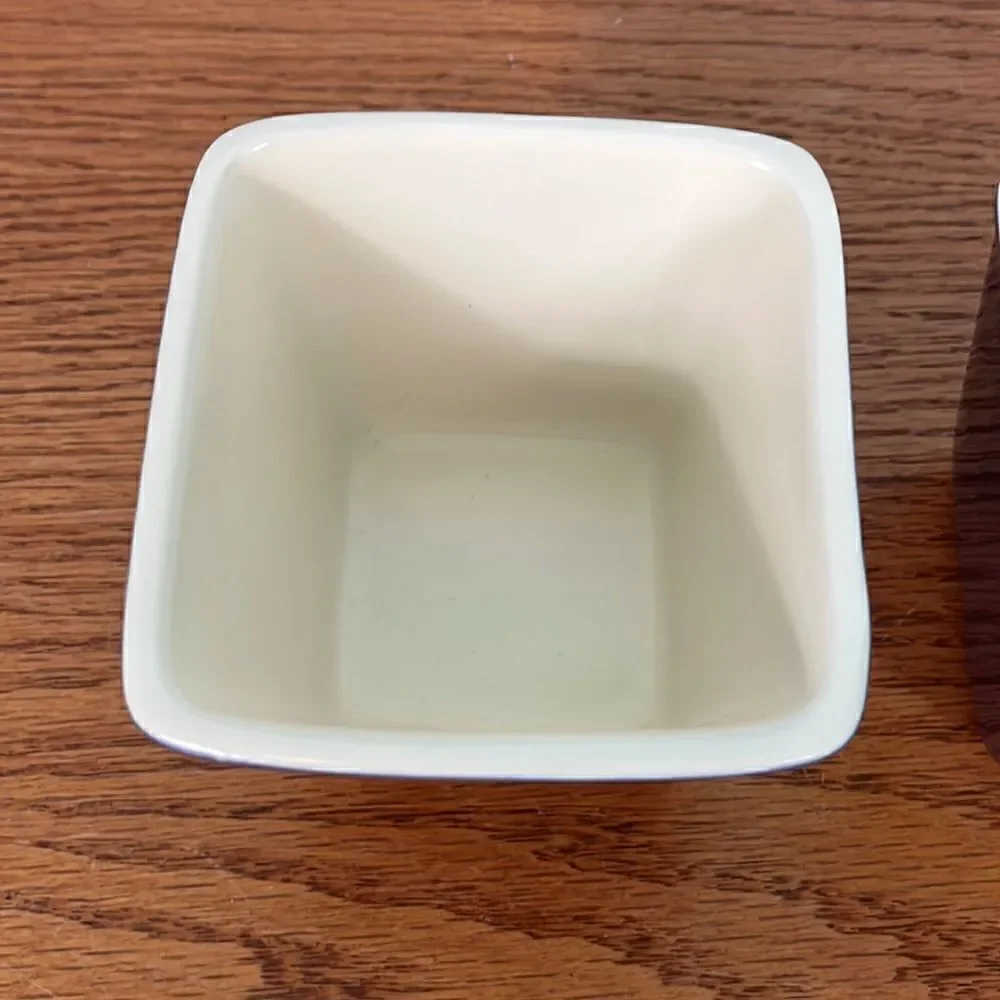 Set of TWO Longaberger Eggplant condiment dishes